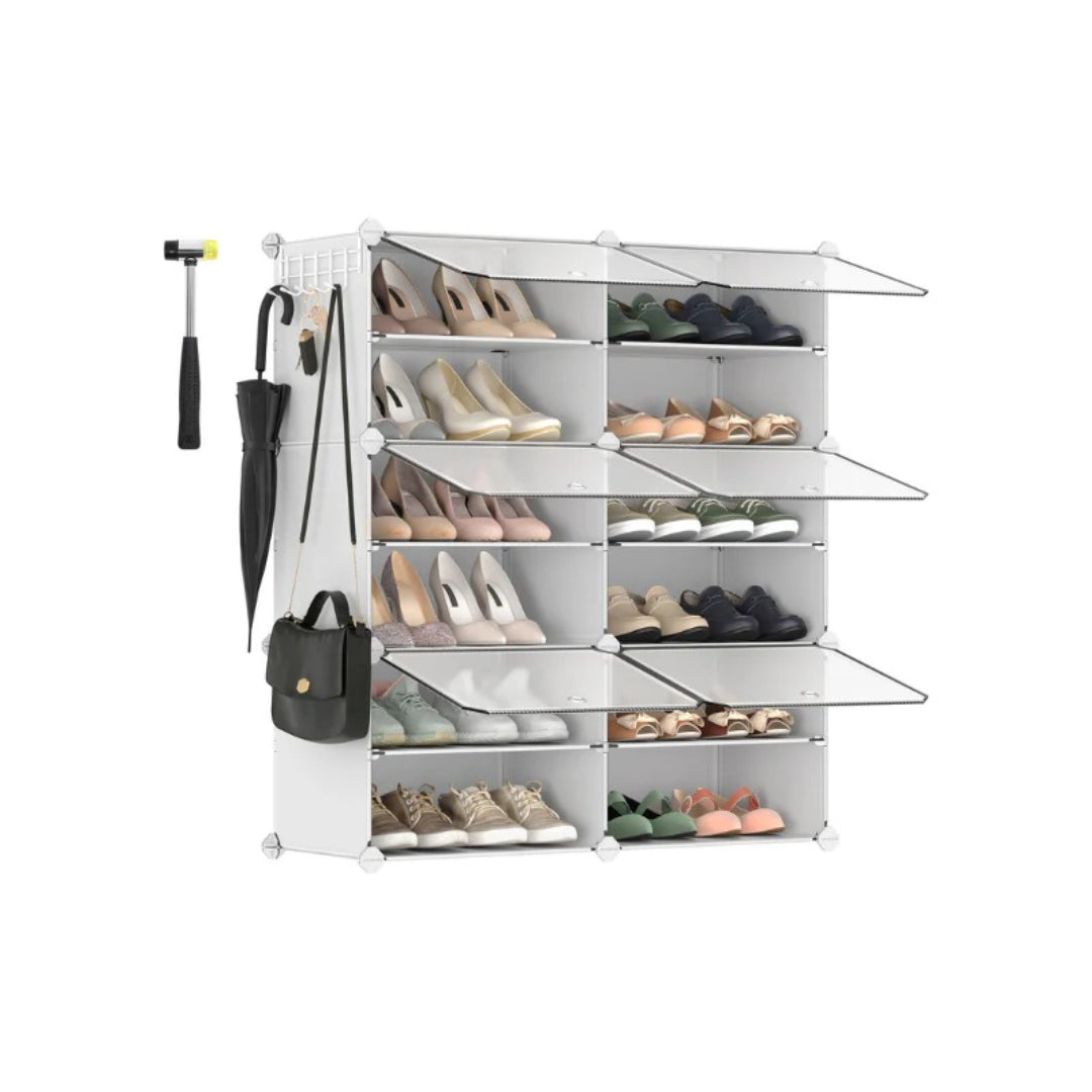 Shoe Organizer Cabinet With Doors 4 To 10 Cubes
