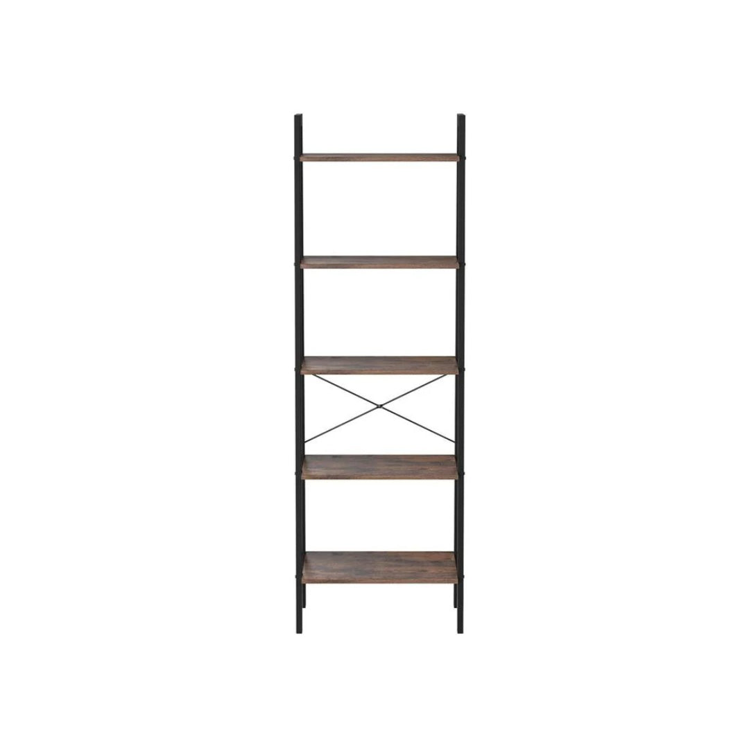 5 Tier Ladder Shelf With Steel Frame Storage Rack