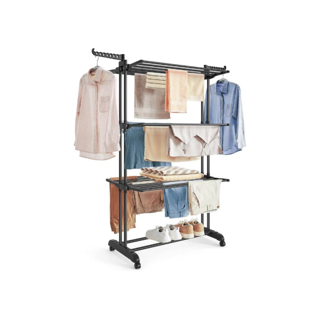 Clothes Drying Rack 4-Tier Foldable Laundry Stand 67.7in High