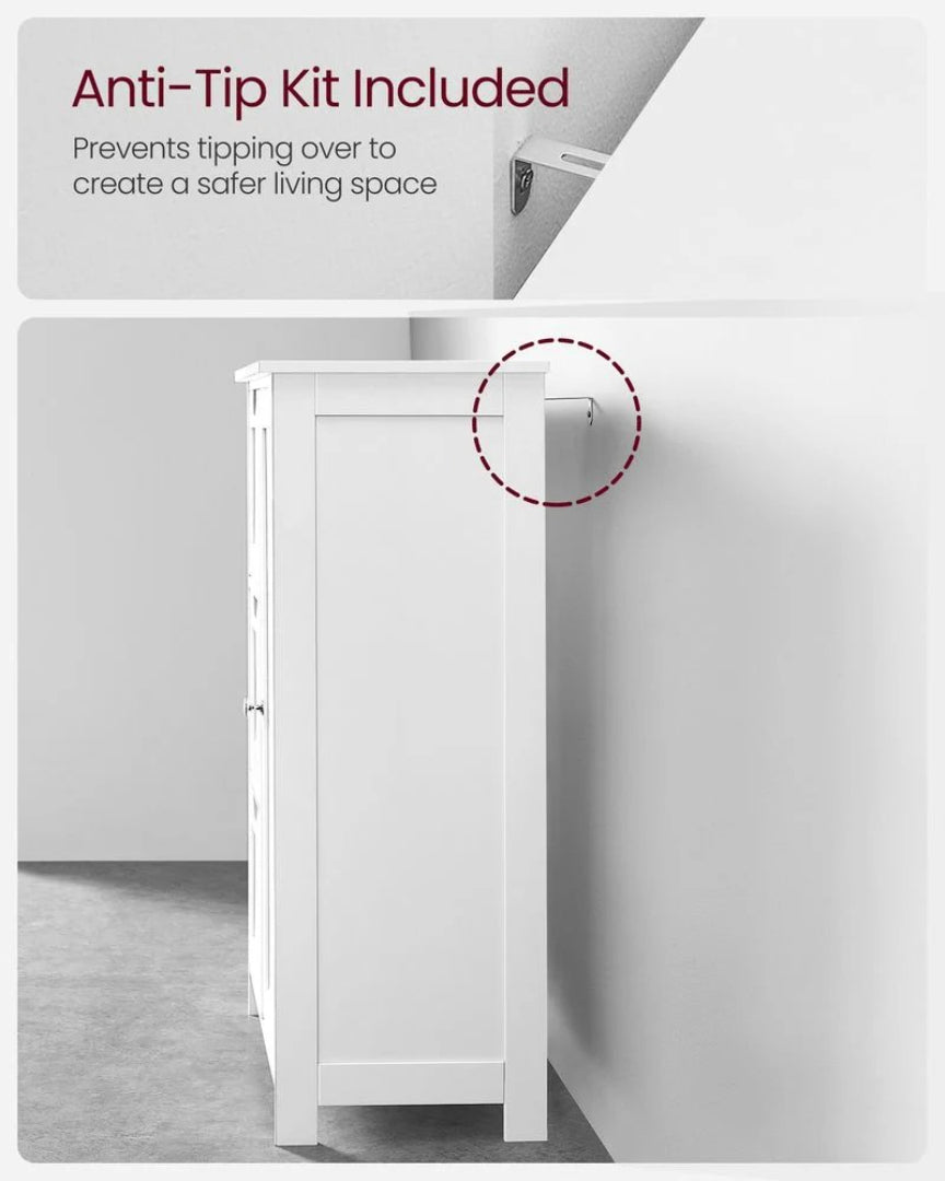 Bathroom Storage Cabinet With 3 Drawers Freestanding 23.6in Wide