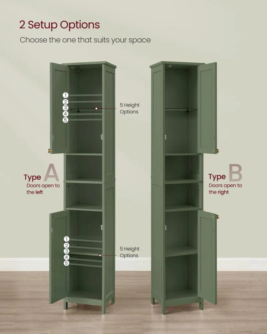 Bathroom Cabinet With Lights Tall Storage Cabinet 66.9in High