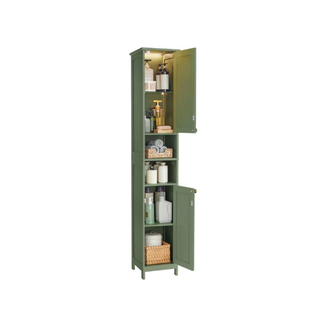 Bathroom Cabinet With Lights Tall Storage Cabinet 66.9in High