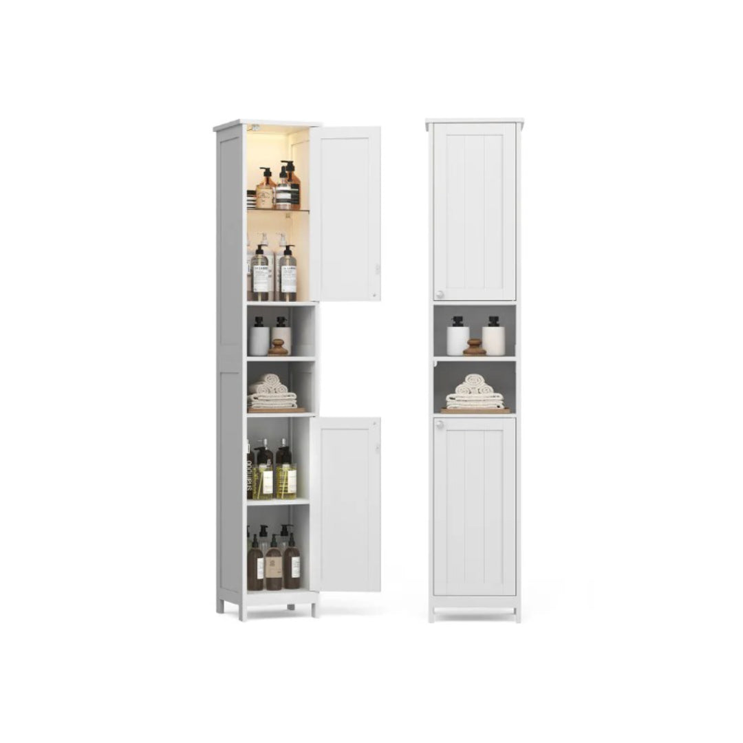 Bathroom Cabinet With Lights Tall Storage Cabinet 66.9in High