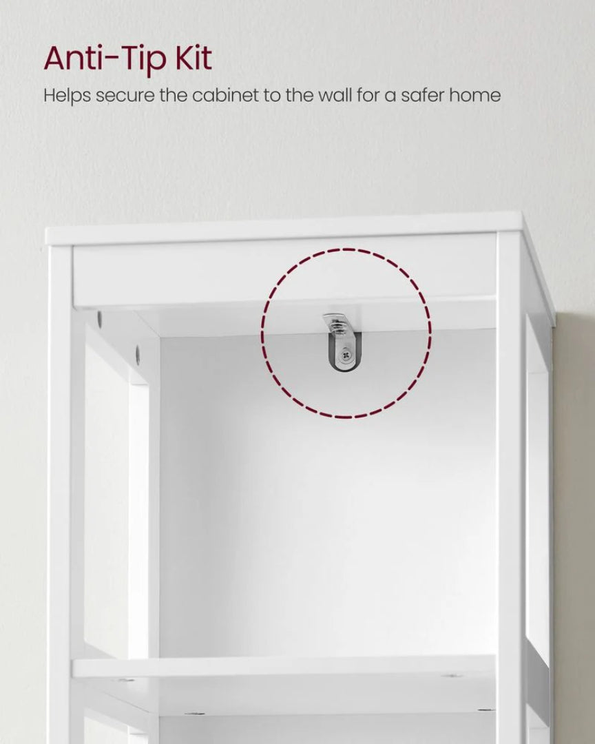 Bathroom Floor Cabinet With 2 Removable Drawers 55.7in High