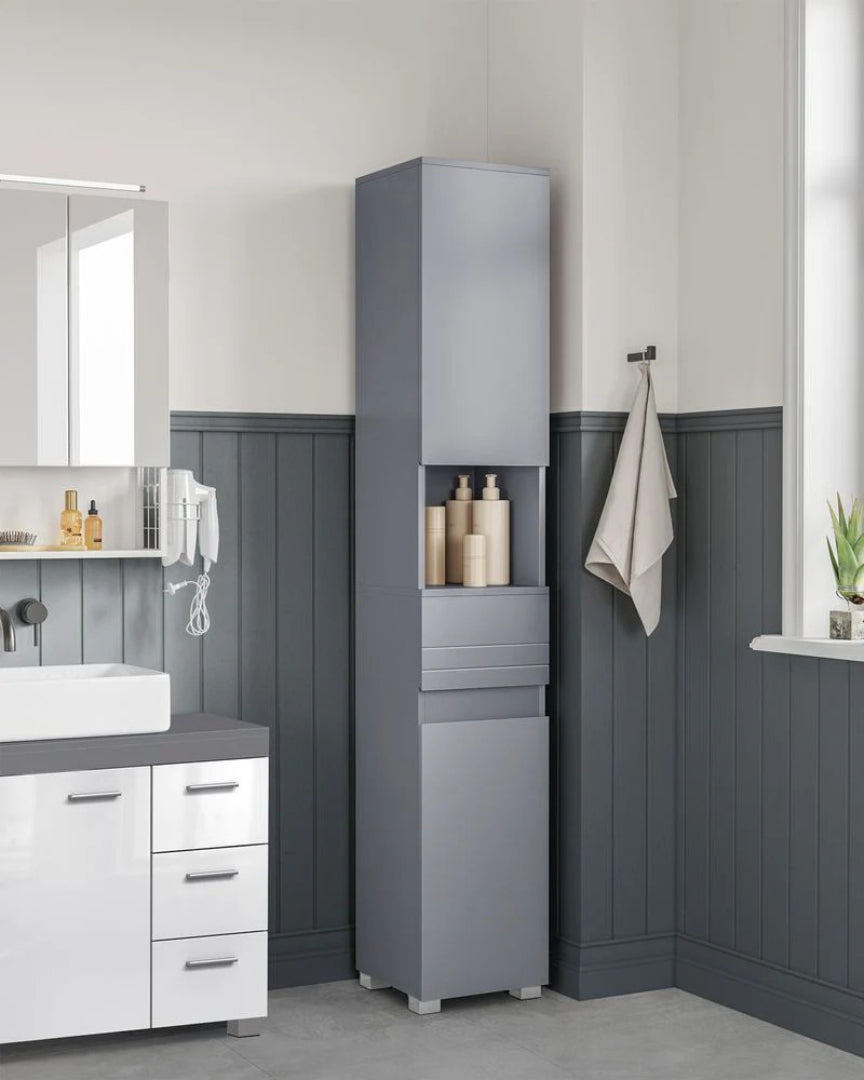 Slim Bathroom Storage Cabinet Tall Floor Cabinet With Drawers