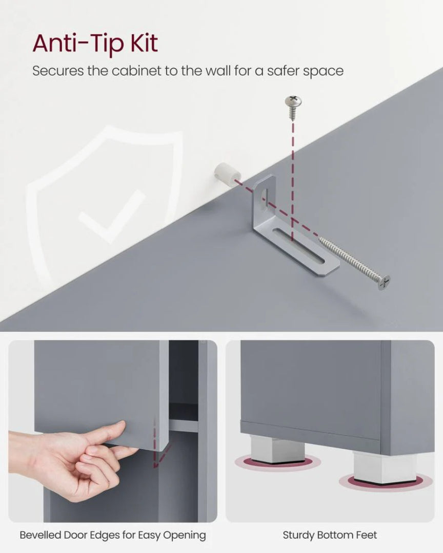 Slim Bathroom Storage Cabinet Tall Floor Cabinet With Drawers