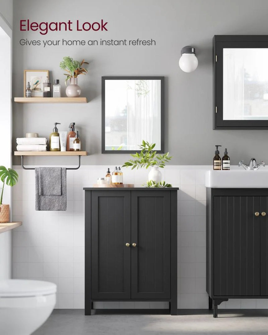 Bathroom Floor Storage Cabinet Freestanding 23.6in Wide