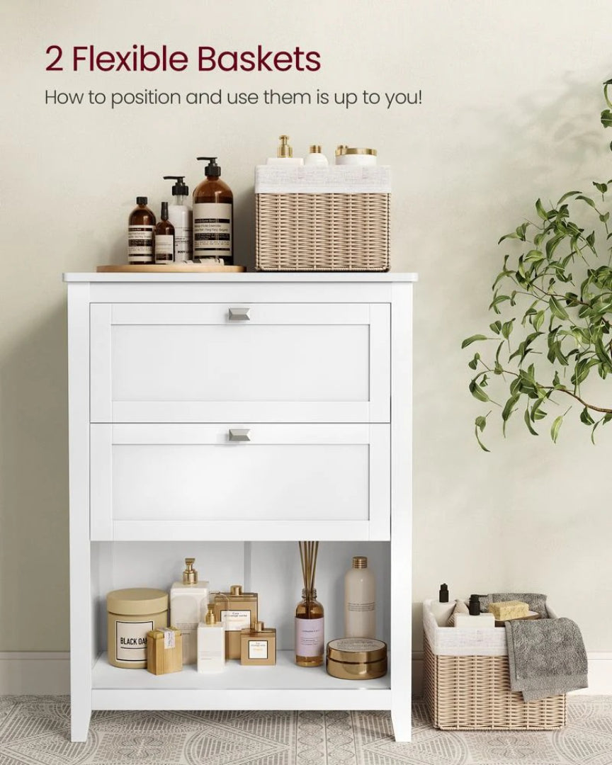 Bathroom Cabinet With 2 Drawers Storage Unit 23.6in Wide