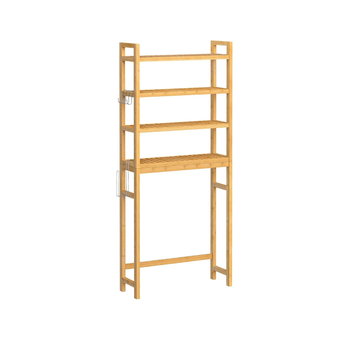 Bamboo Over Toilet Bathroom Organizer 3 Or 4 Tier Shelf
