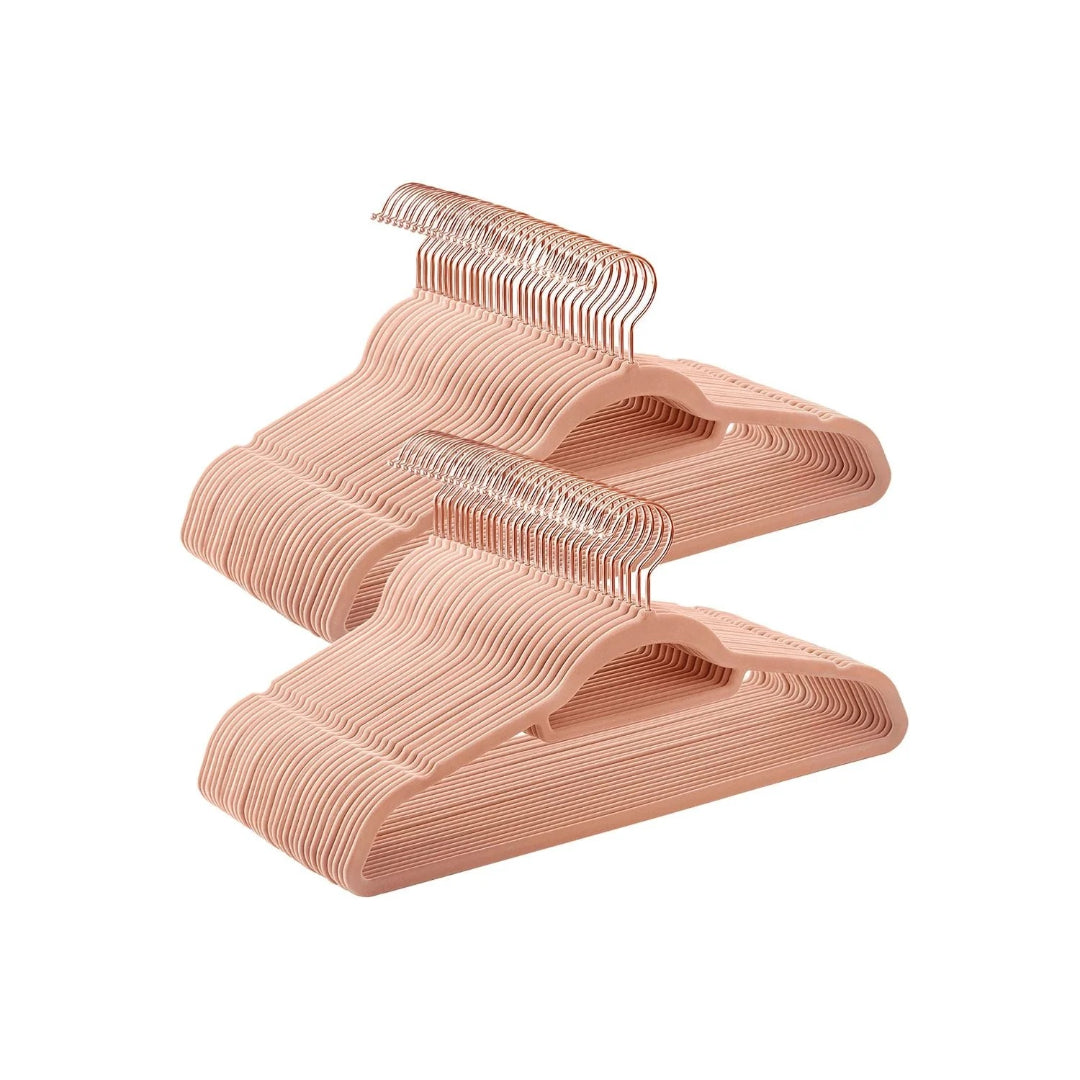 Velvet Clothes Hangers Set Of 50 Or 60 With Rose Gold Hook