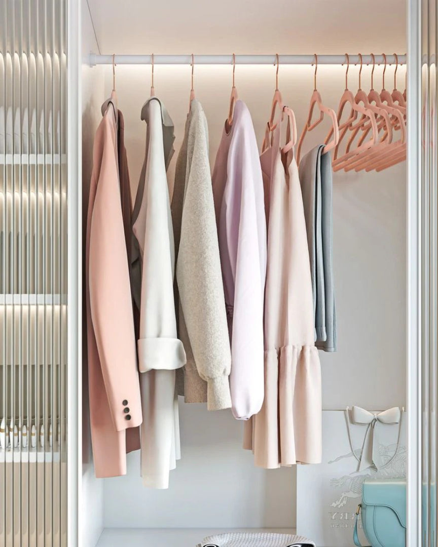 Velvet Clothes Hangers Set Of 50 Or 60 With Rose Gold Hook