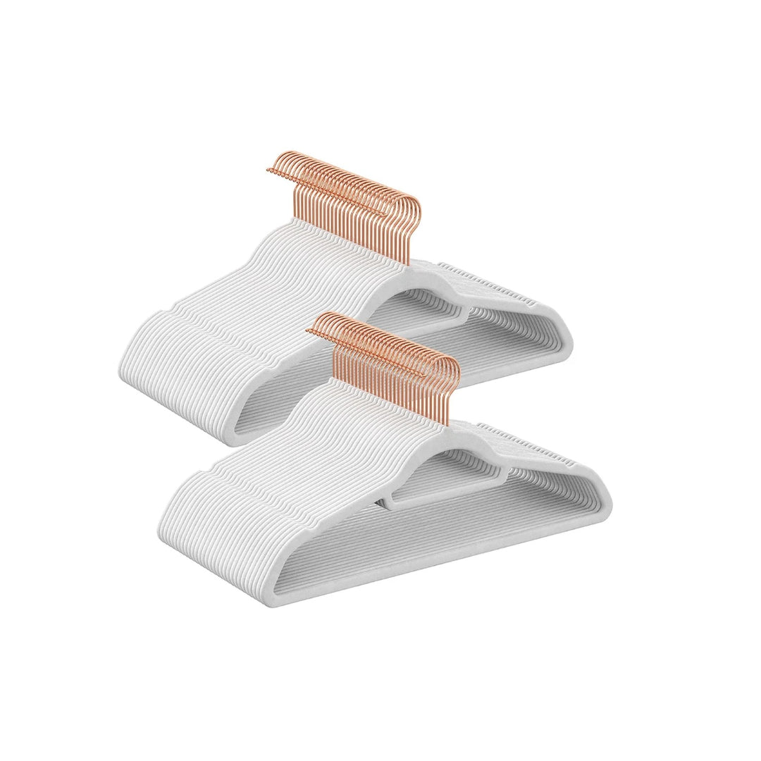 Velvet Clothes Hangers Set Of 50 Or 60 With Rose Gold Hook