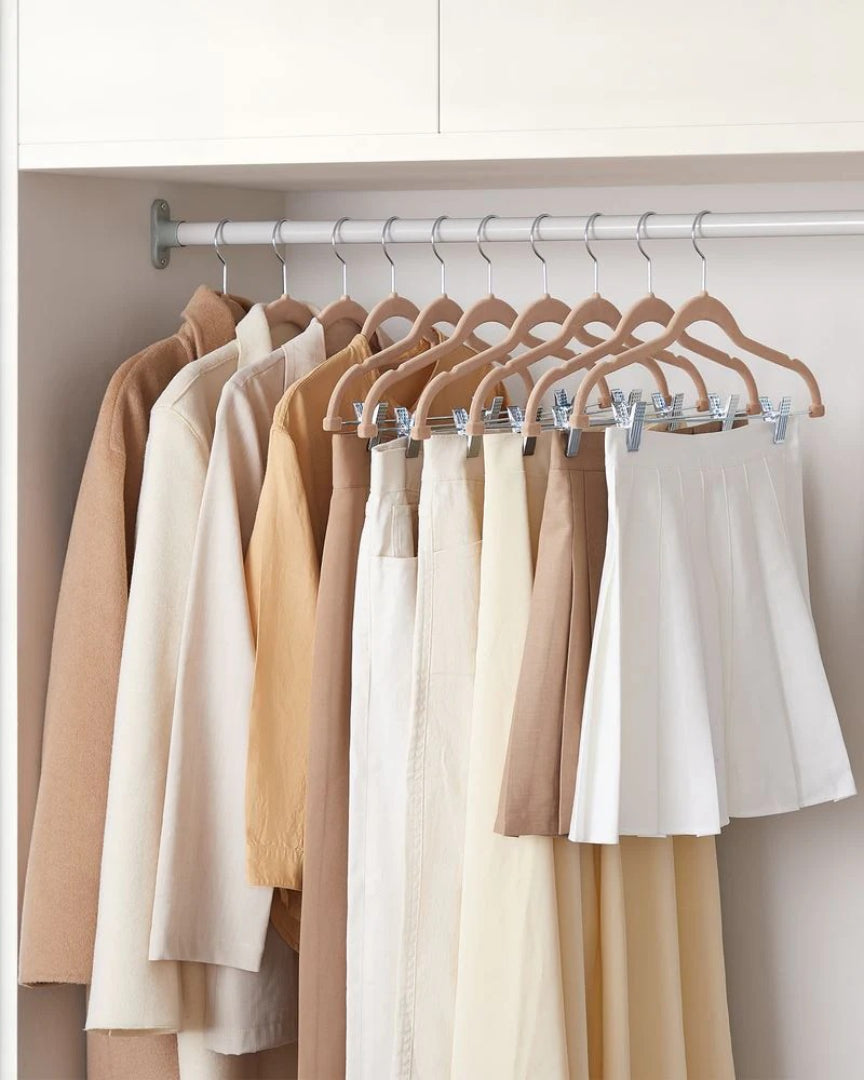 Velvet Pants Hangers With Adjustable Clips Set