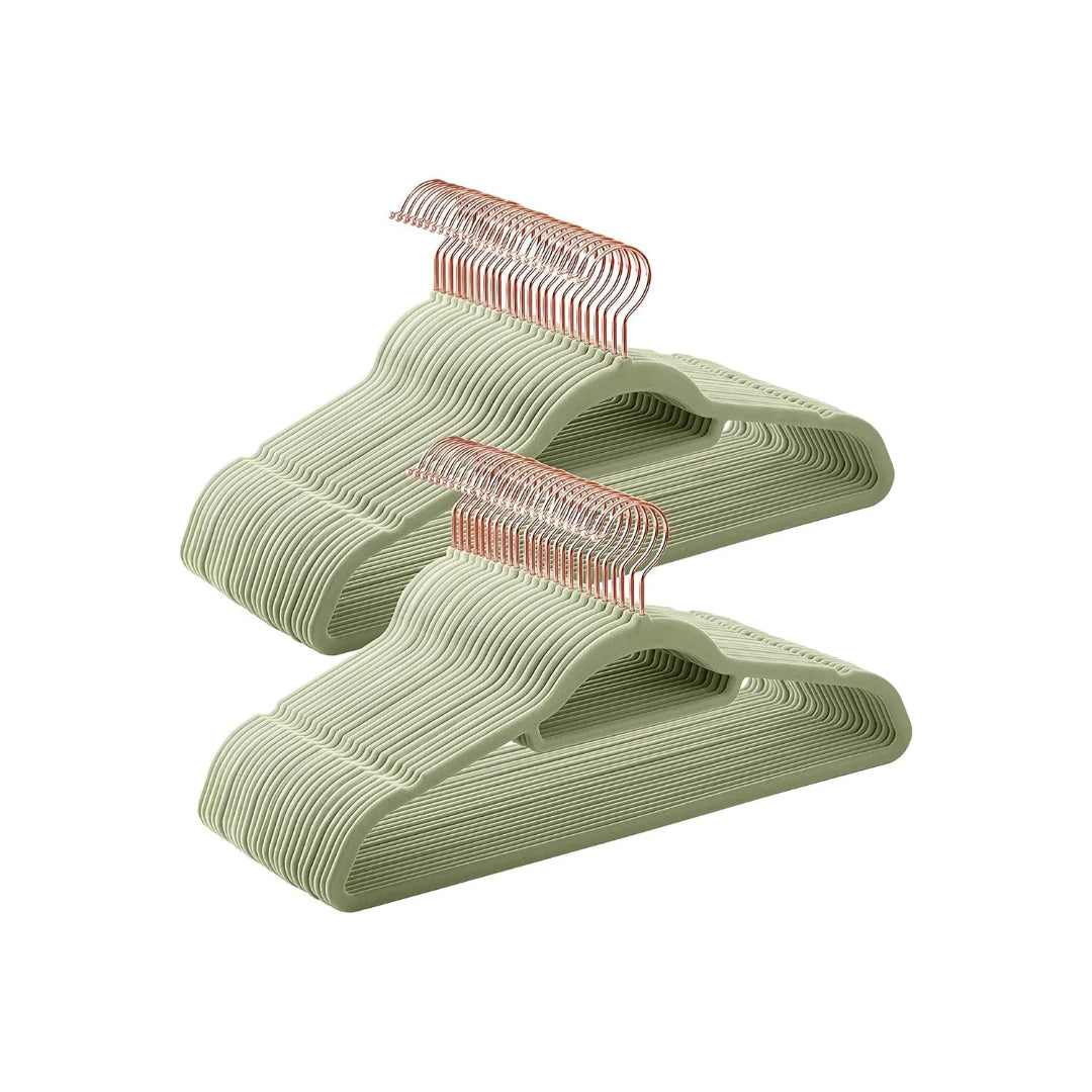 Velvet Clothes Hangers Set Of 50 Or 60 With Rose Gold Hook