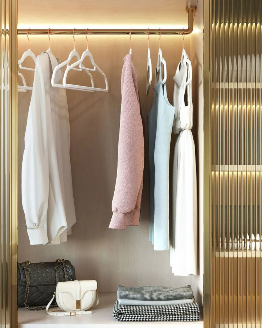Velvet Clothes Hangers Set Of 50 Or 60 With Rose Gold Hook