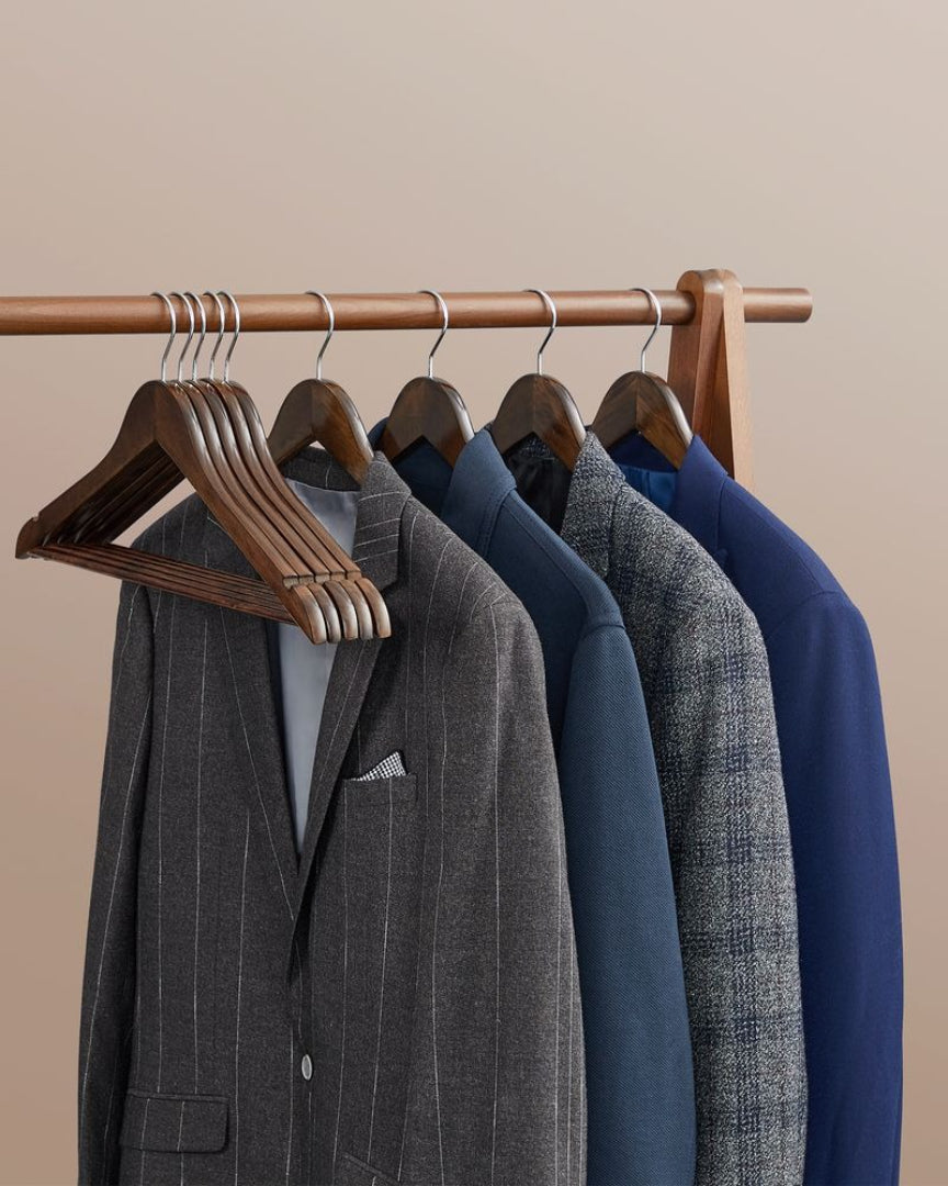 Wood Coat Hangers 20 Pack With Shoulder Notches