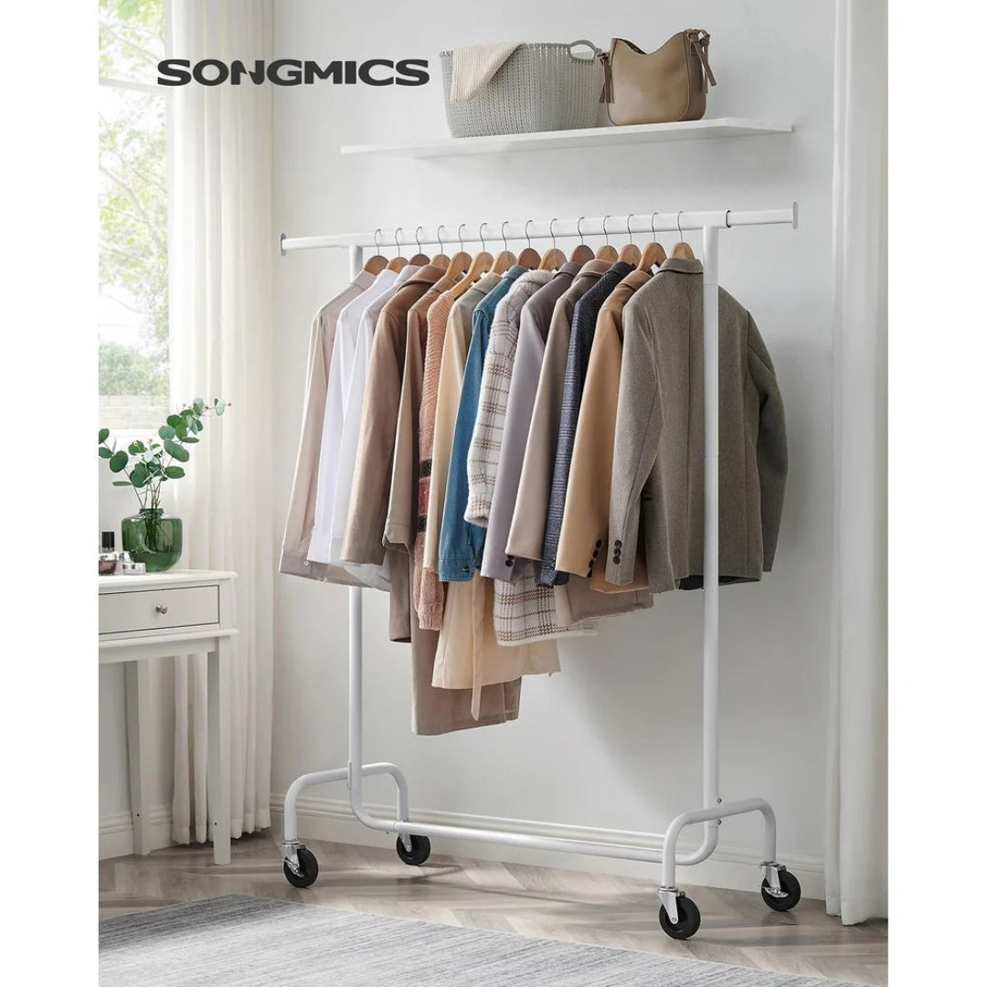 Clothes Rack Heavy Duty Rolling Garment Rack 43.3-59.1in Wide