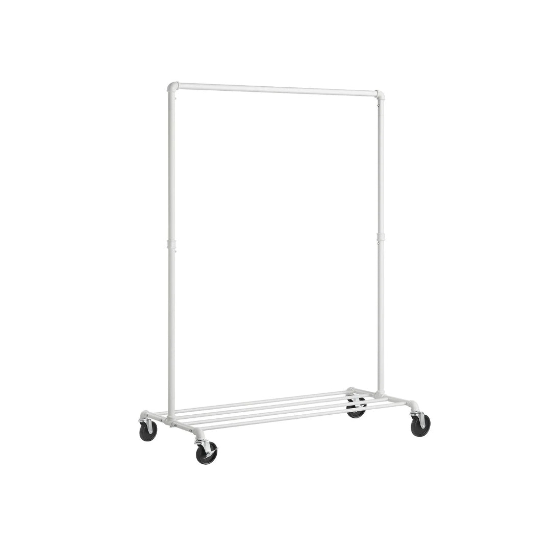 Clothes Rack Heavy Duty Rolling Garment Rack With Shelf 39.4in
