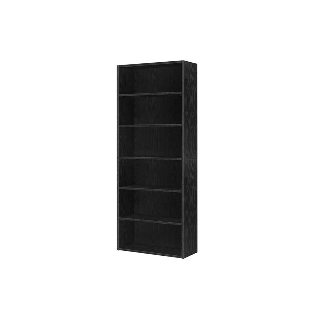 6 Tier Bookcase With Adjustable Shelves, 63.1 Inch Storage Shelf