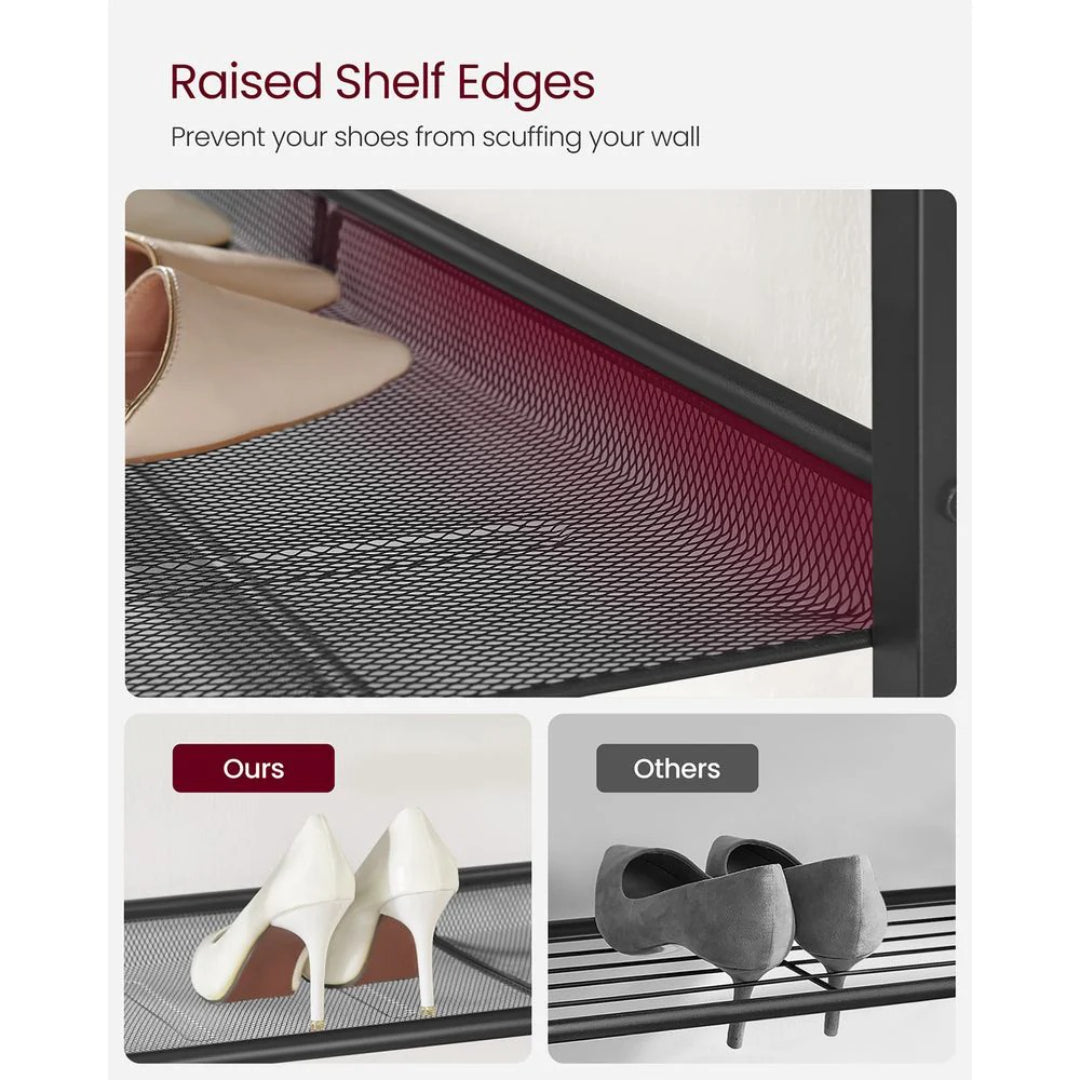 4 Tier Shoe Rack With Storage Top Shelf Entryway Organizer