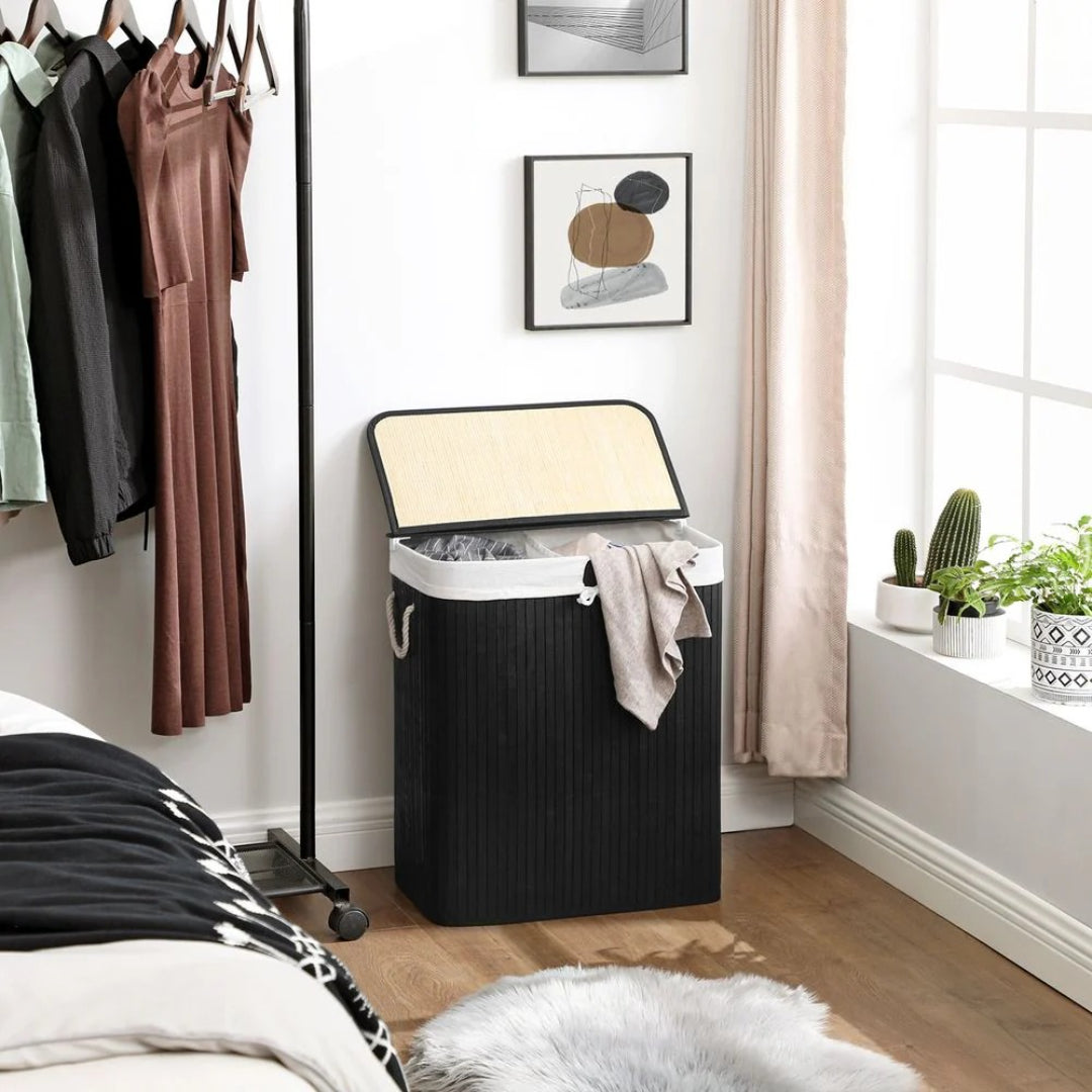 Laundry Hamper With Lid 2 Section 21.99 Gallon Sorter