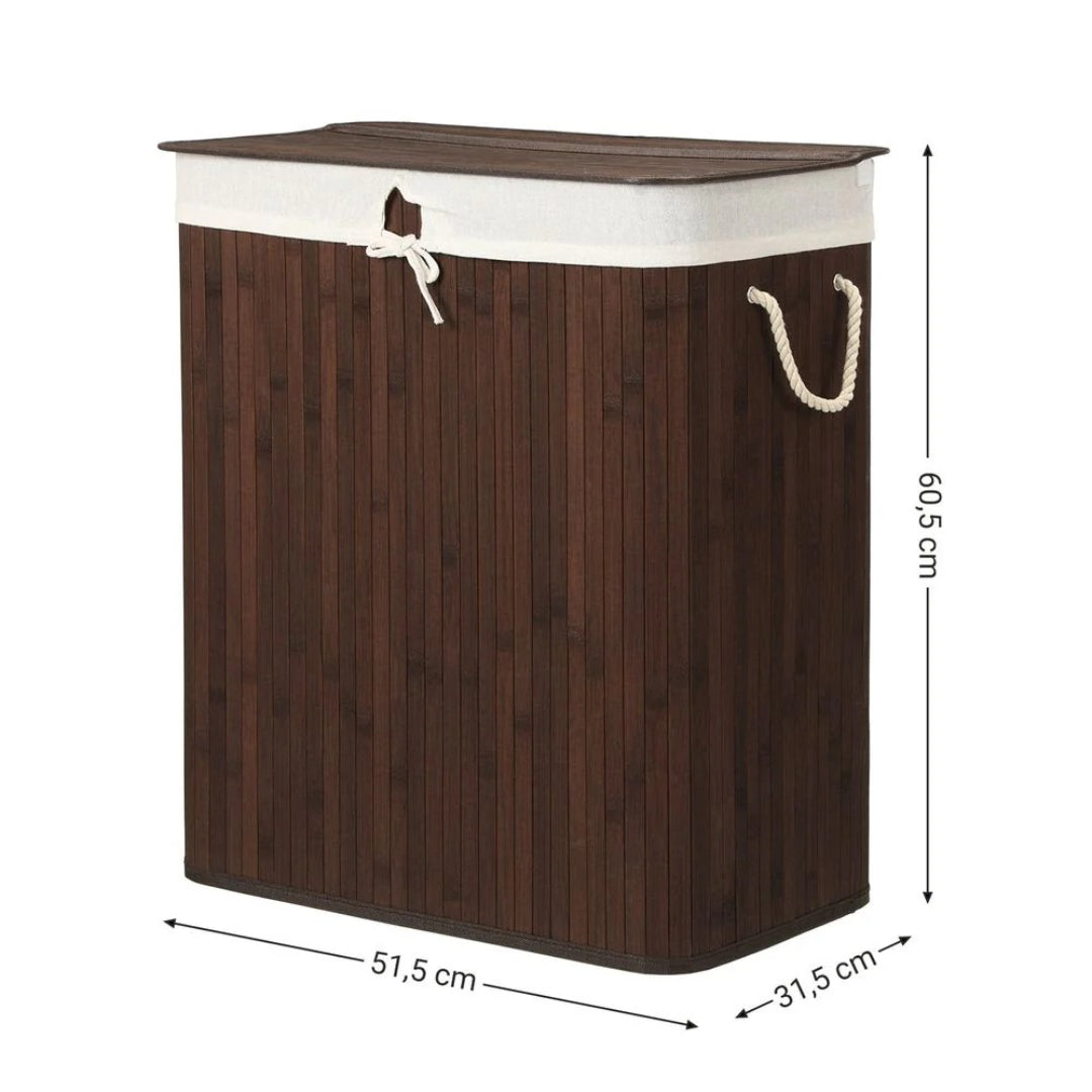 Laundry Hamper With Lid 2 Section 21.99 Gallon Sorter