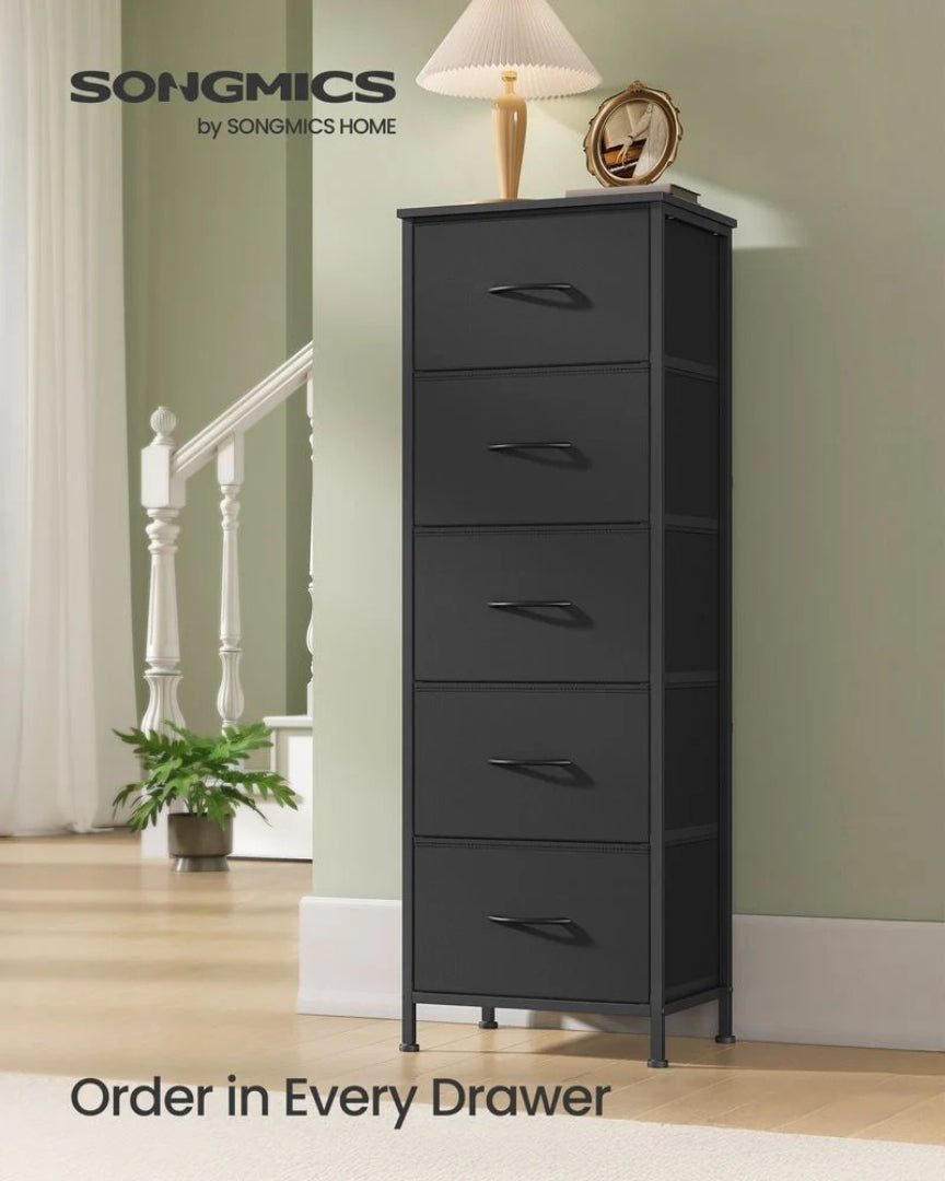 5 Drawer Dresser Storage Organizer With Steel Frame 46 Inch