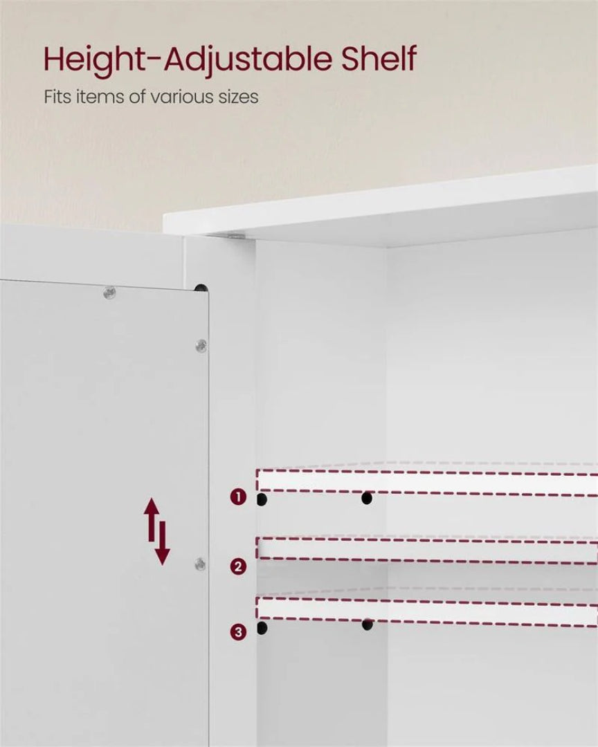 Bathroom Cabinet With Mirror Wall Mounted Storage 22.2in Wide