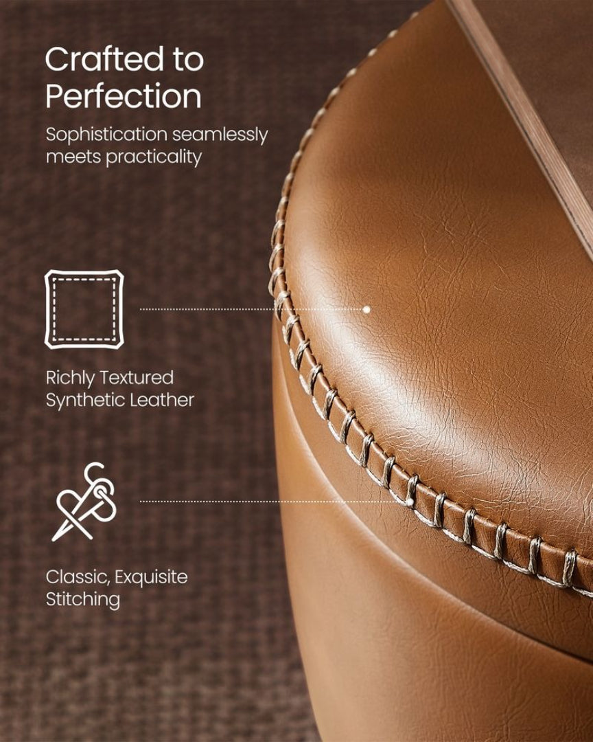 360° Swivel Bar Stool with Adjustable Height and Storage Compartment