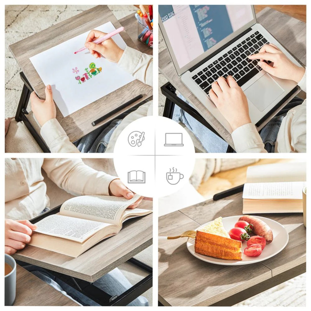 Adjustable Laptop Desk With Tilting Top & Height, Bed Sofa Tray