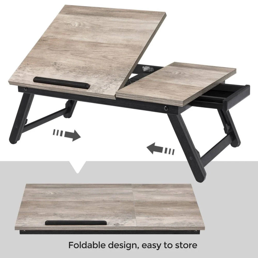 Adjustable Laptop Desk With Tilting Top & Height, Bed Sofa Tray