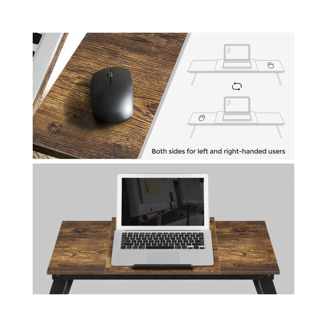 Adjustable Laptop Table With Tilt Top & Foldable Legs Bed Tray