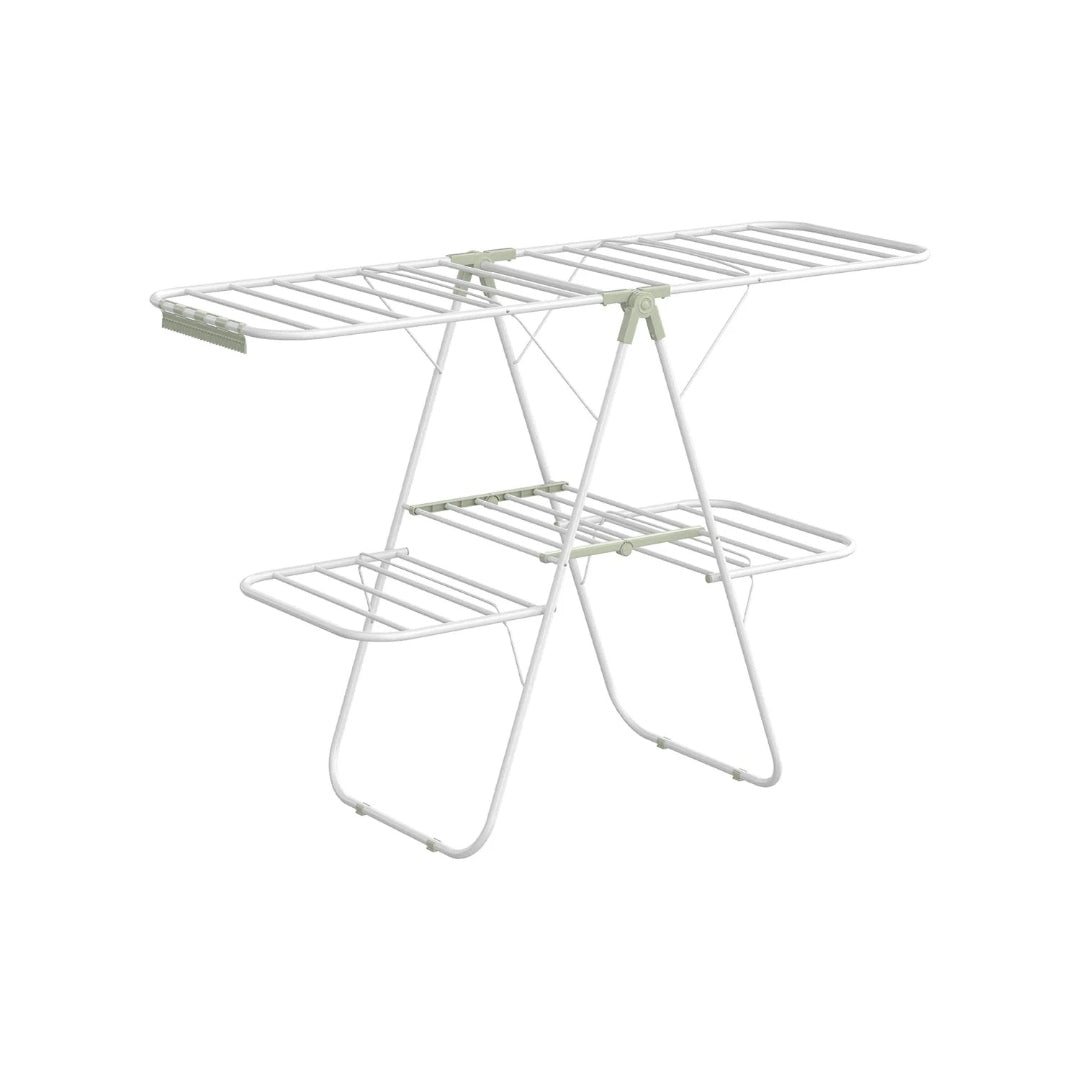 Clothes Drying Rack Foldable 2-Level With Adjustable Wings 67.3in