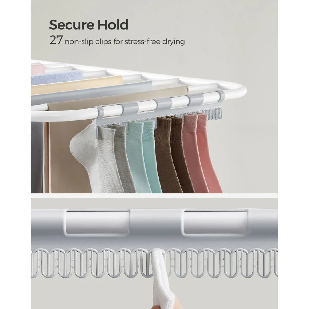Clothes Drying Rack Foldable 2-Level With Adjustable Wings 67.3in