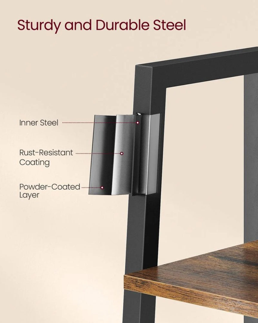 5 Tier Narrow Bookcase, 66.9 Inch Space Saving Storage Shelf
