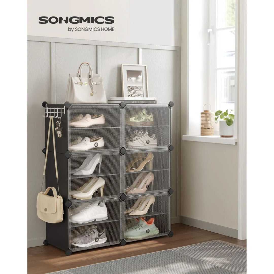 Shoe Organizer Cabinet With Doors 4 To 10 Cubes
