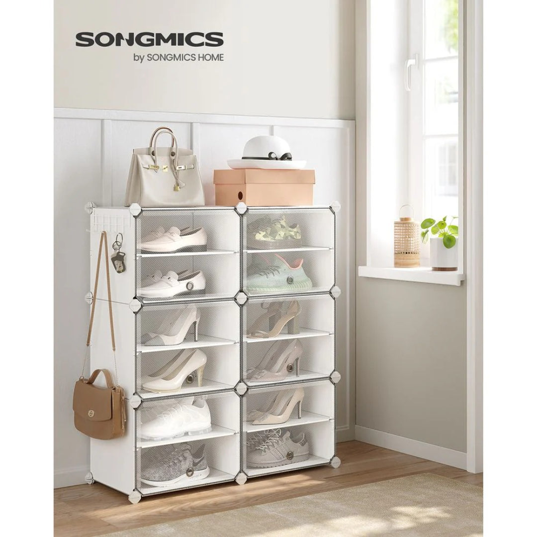 Shoe Organizer Cabinet With Doors 4 To 10 Cubes