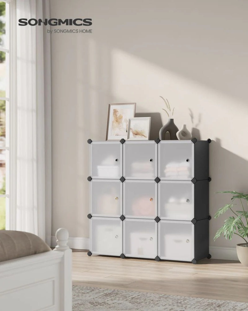 Cube Storage Cabinet With Doors 9 To 16 Plastic Cubes