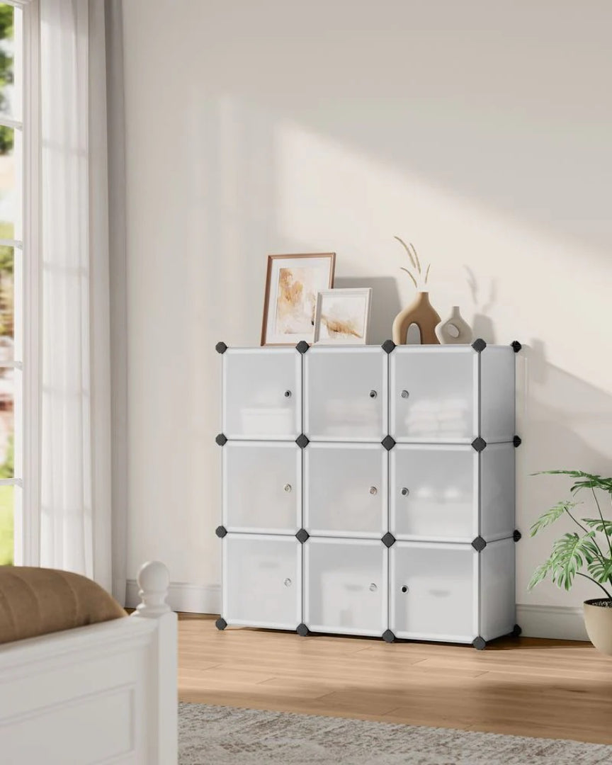Cube Storage Cabinet With Doors 9 To 16 Plastic Cubes