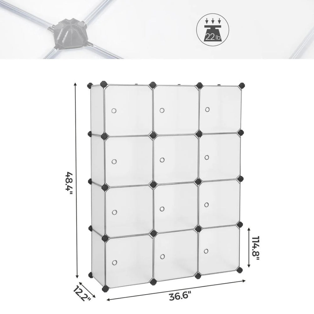 Cube Storage Cabinet With Doors 9 To 16 Plastic Cubes