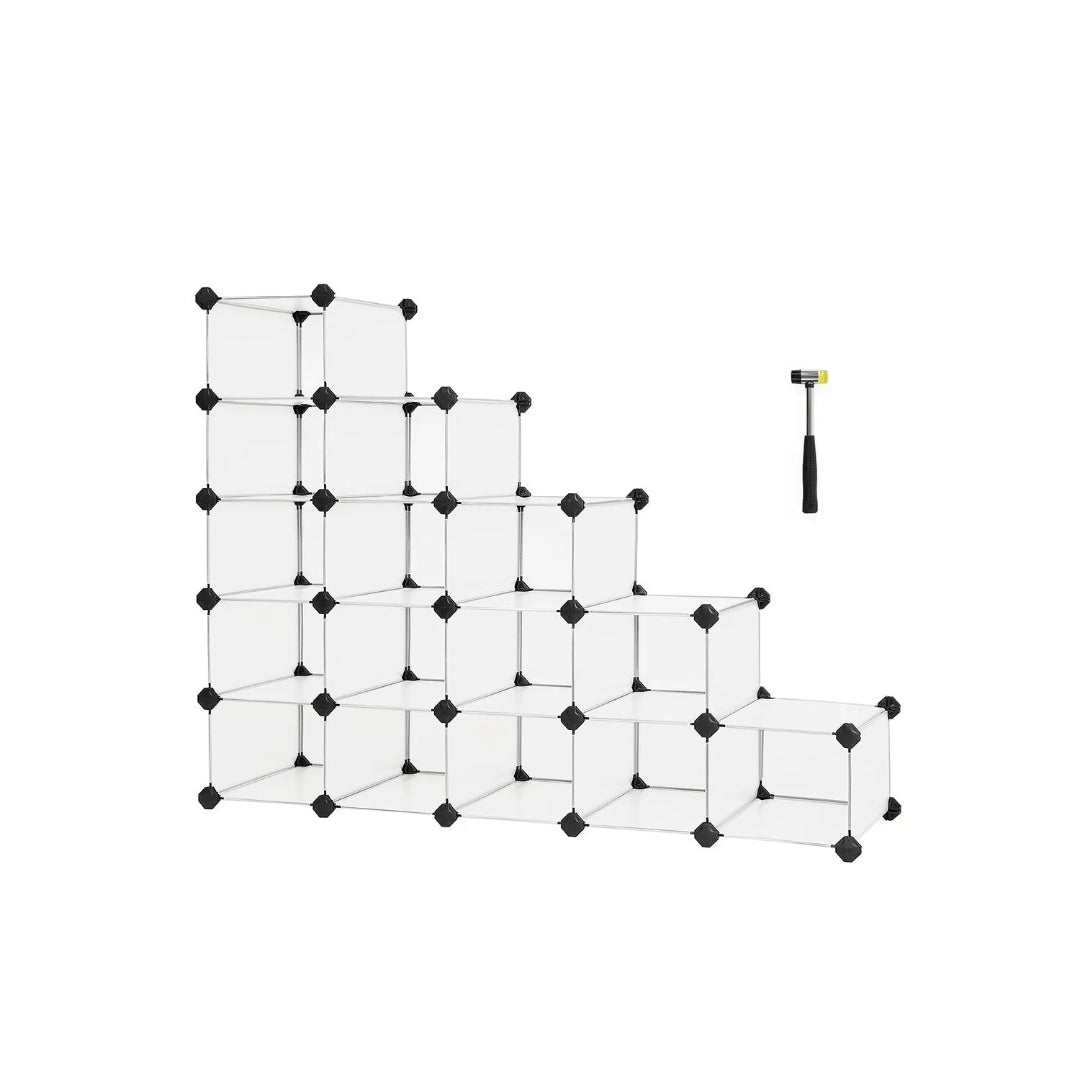 Plastic Shoe Storage Organizer 15 Or 28 Slot Stackable