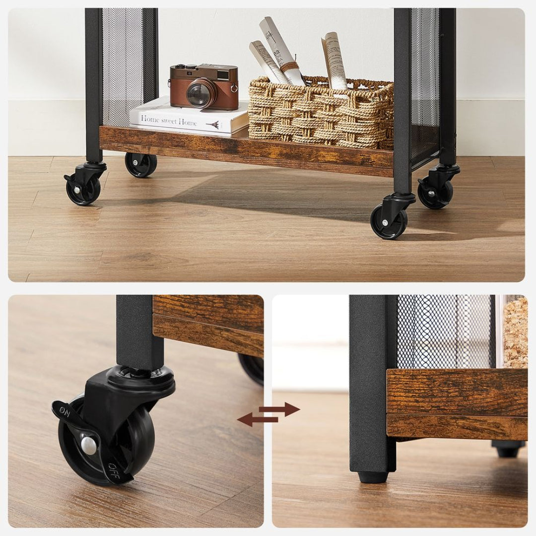 3 Tier Narrow Storage Cart With Wheels And Shelves
