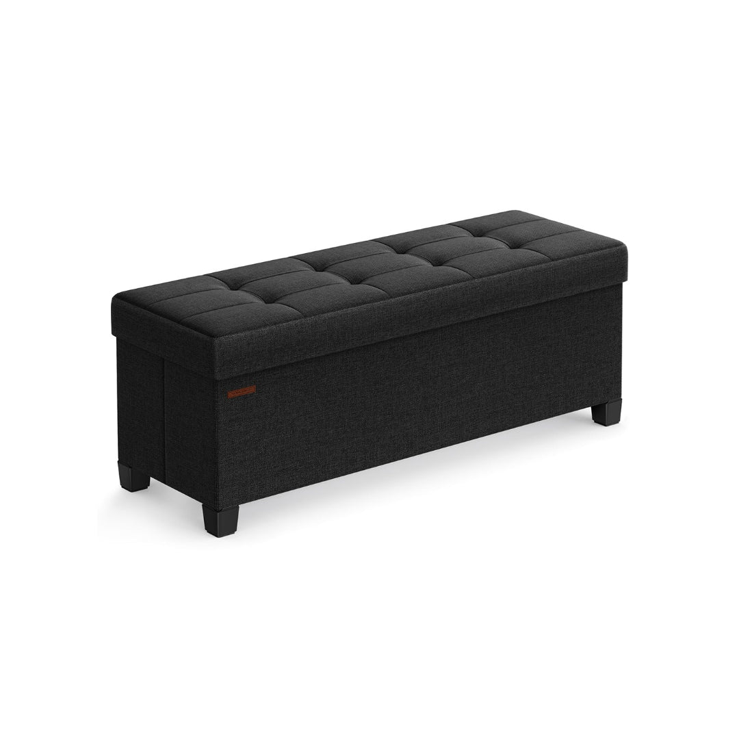 43.3 Inch Storage Ottoman Bench With Lid, Folding Storage Seat