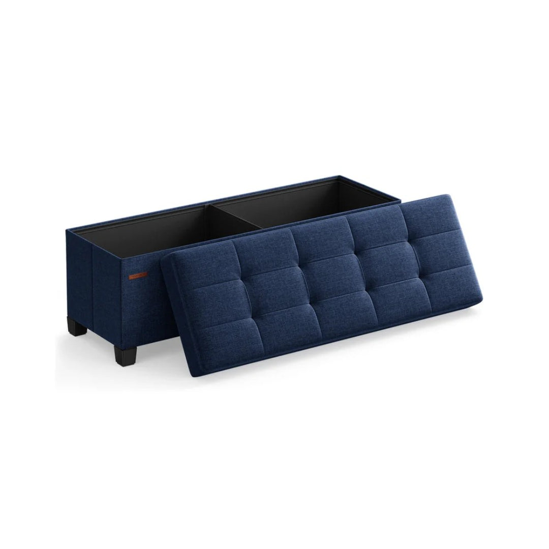 43.3 Inch Storage Ottoman Bench With Lid, Folding Storage Seat