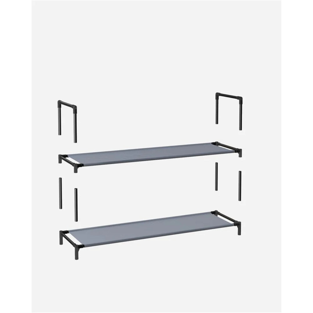 10 Tier Shoe Rack With Metal Frame, Tall Narrow Shoe Organizer