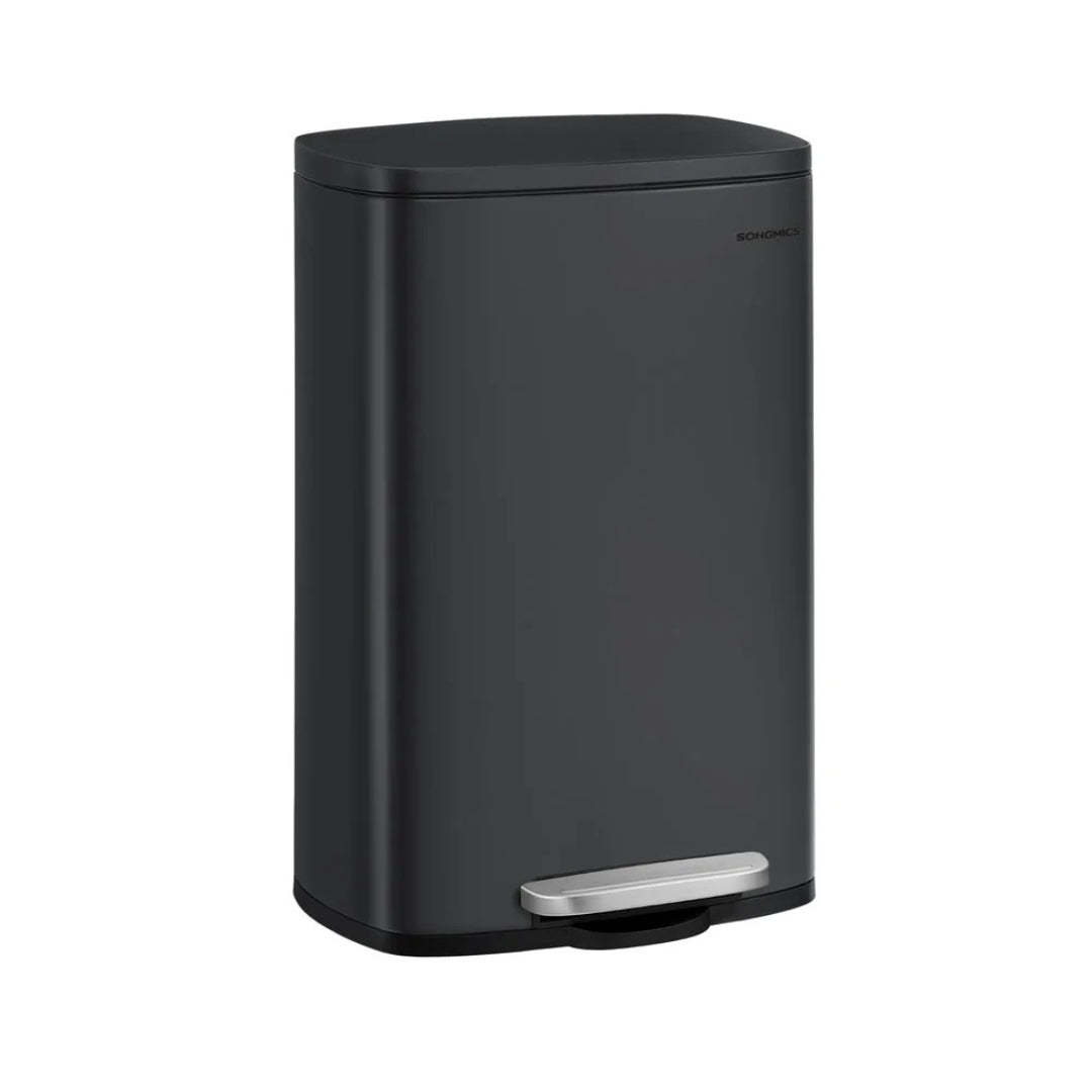 13-Gallon Stainless Steel Step Trash Can with Soft-Close Lid
