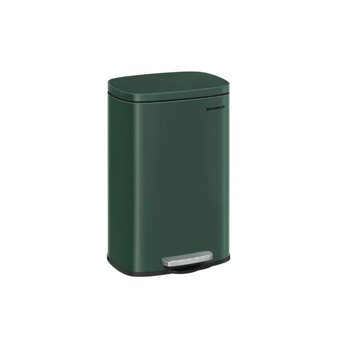 13-Gallon Stainless Steel Step Trash Can with Soft-Close Lid
