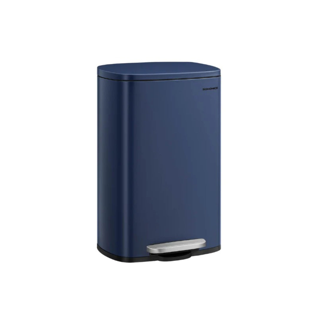 13-Gallon Stainless Steel Step Trash Can with Soft-Close Lid