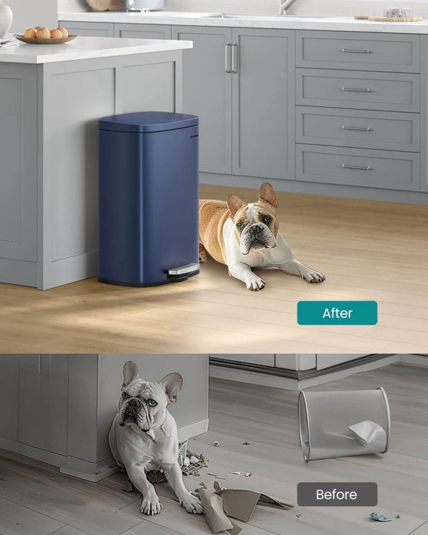 13-Gallon Stainless Steel Step Trash Can with Soft-Close Lid