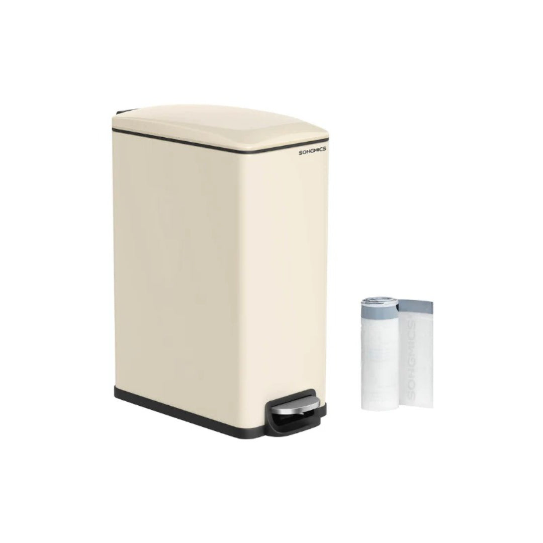 13-Gallon Slim Kitchen Trash Can with Soft-Close Lid and Inner Bucket